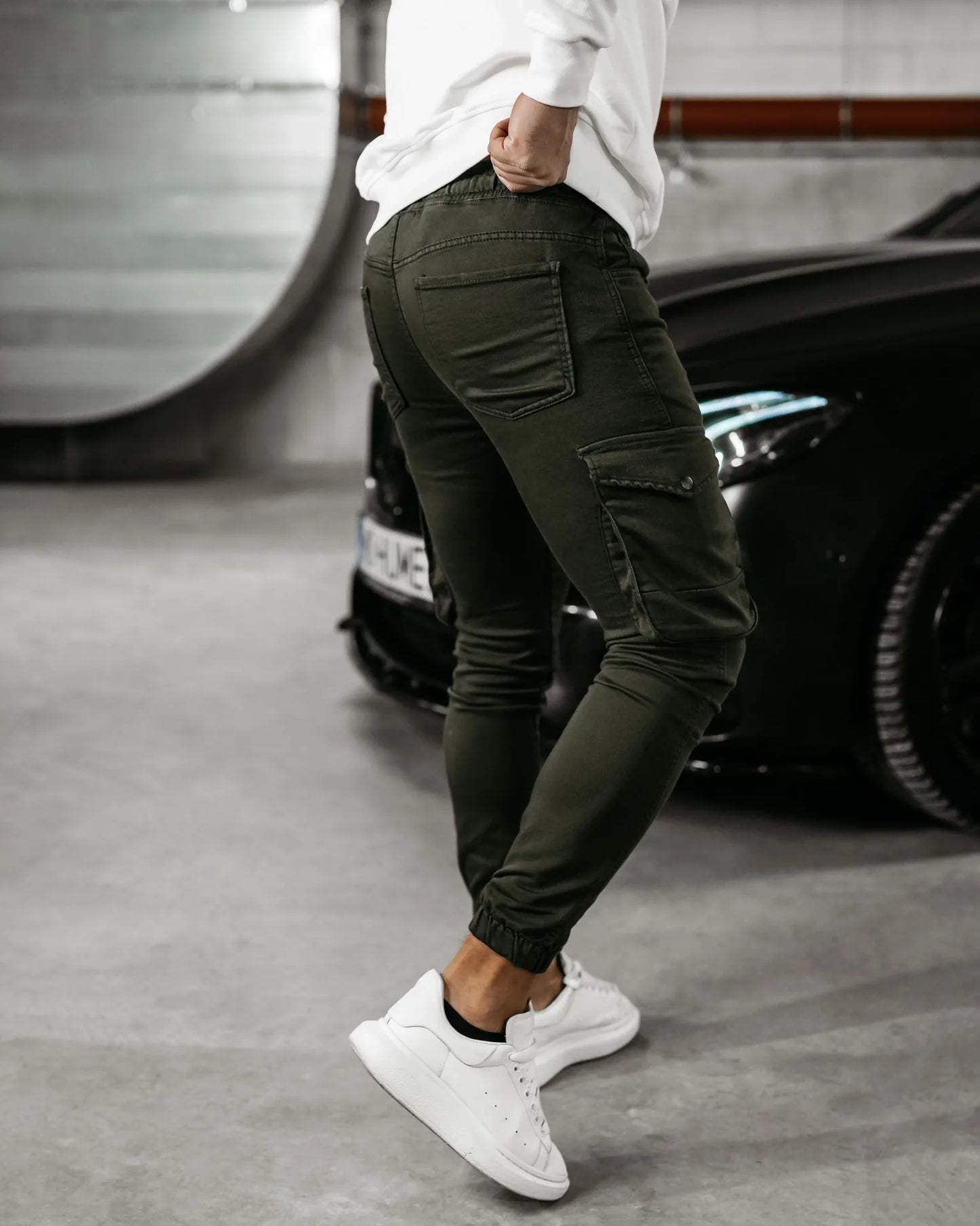 PÁNSKE CARGO NOHAVICE OD OLAVOGA - VELOCITY - KHAKI FARBA