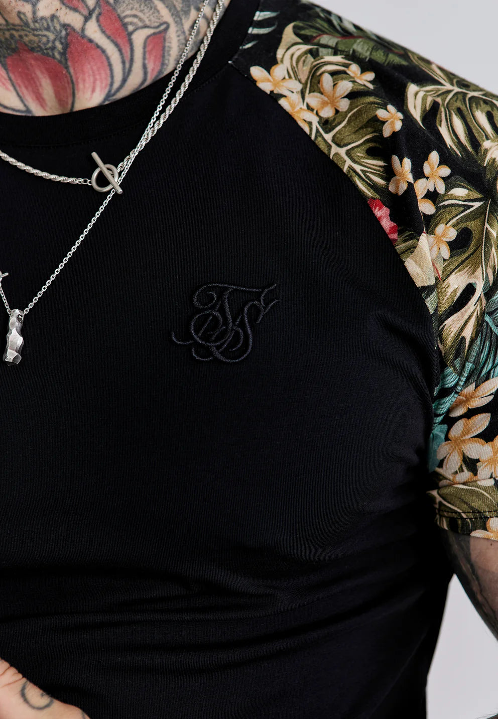 Siksilk Raglánové Tričko - Čierna