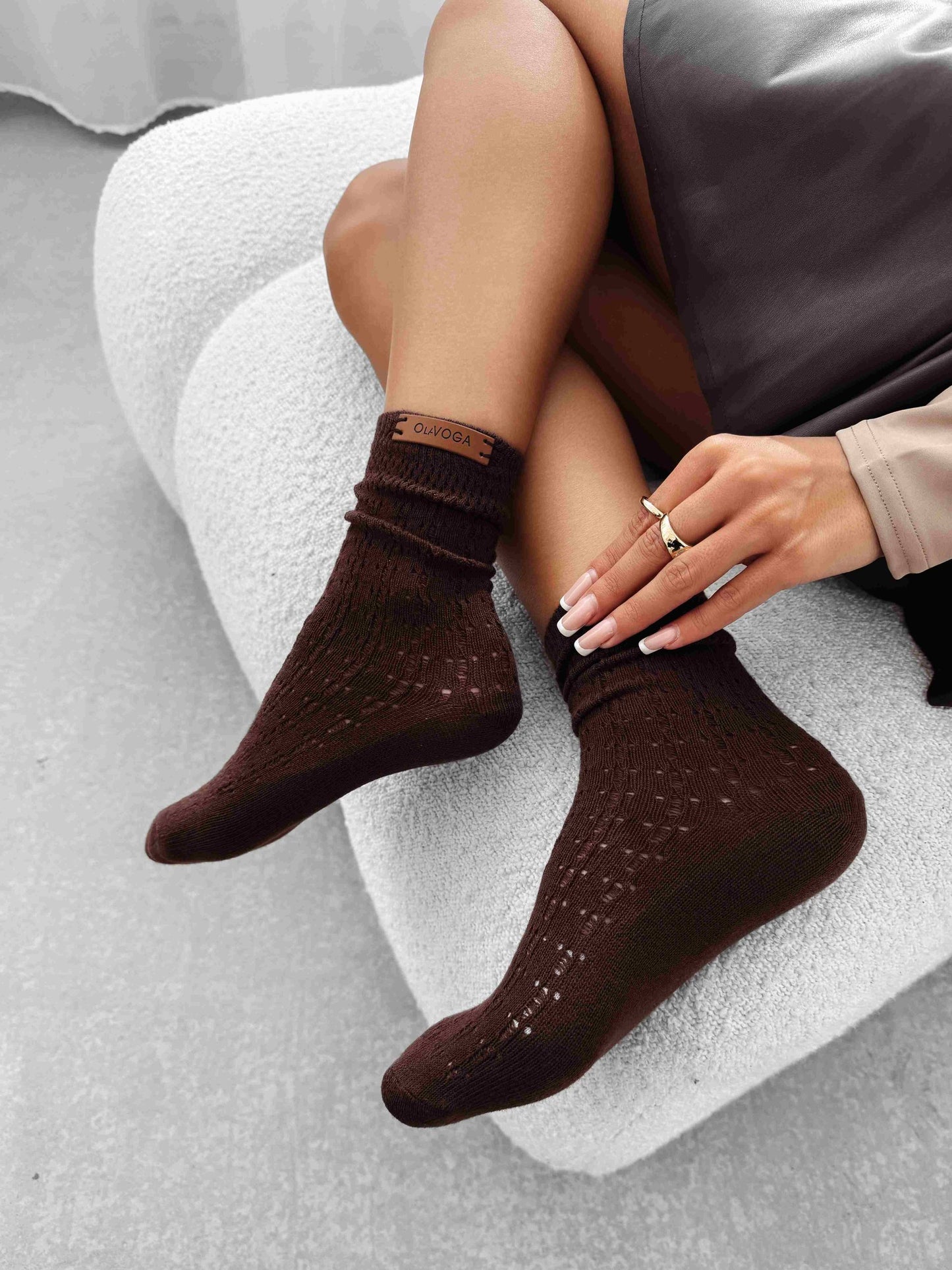 Olavoga Ponožky TOLEDO - Hnedá