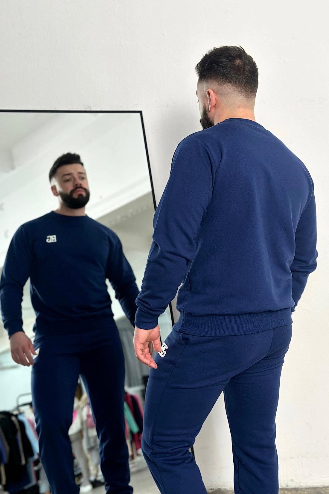 Pánska tepláková súprava BG COUTURE - Basic - Tmavo-Modrá