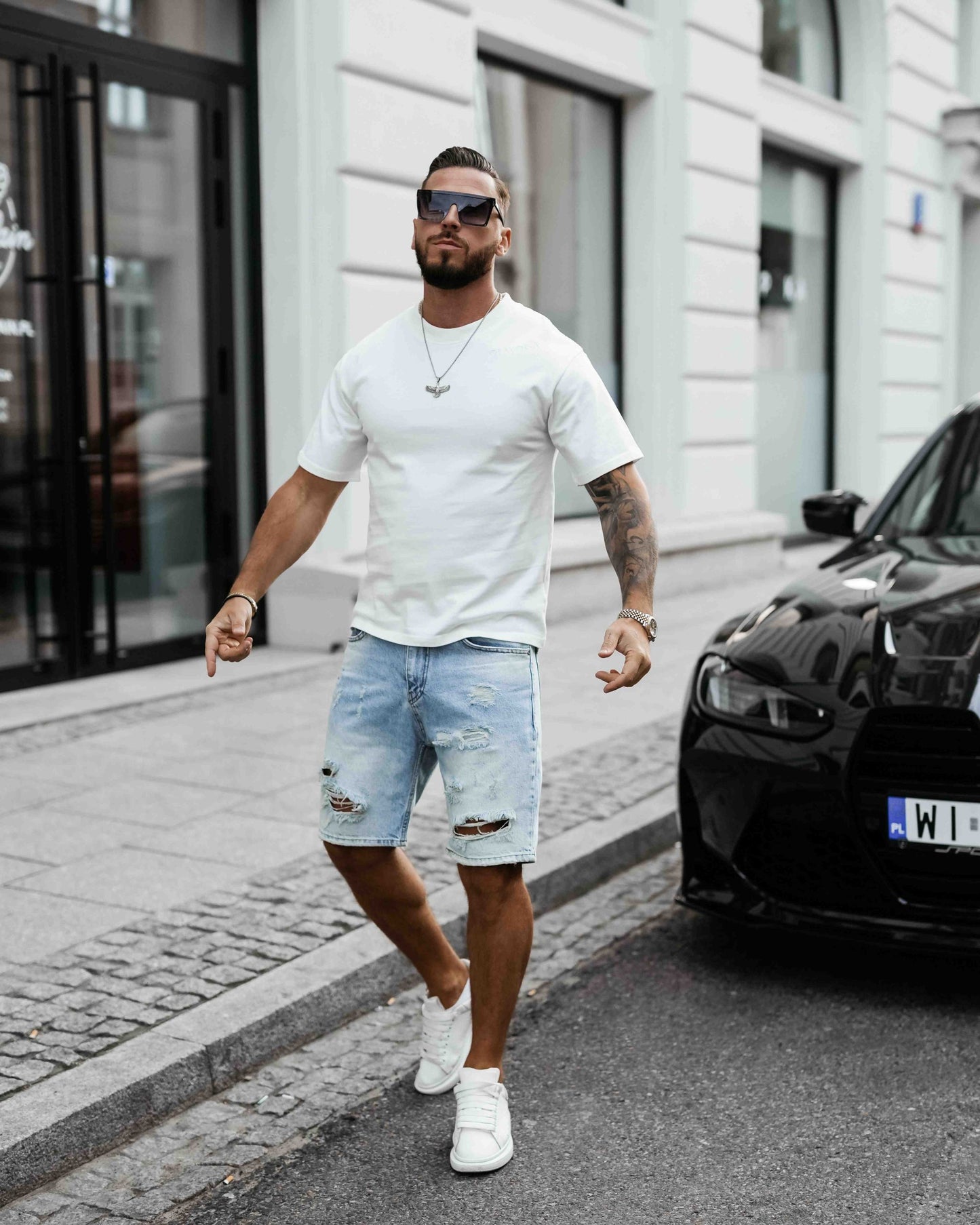 Olavoga Pánske Tričko Shadow Luxe - Ecru