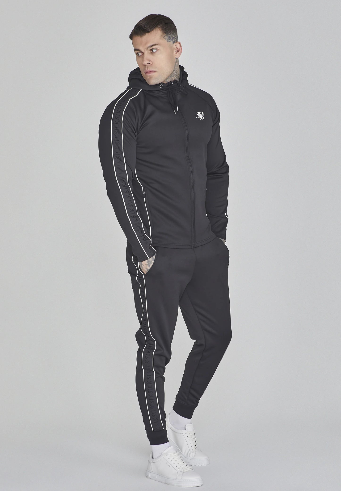 SikSilk Joggers Set – Tepláková súprava – Čierna