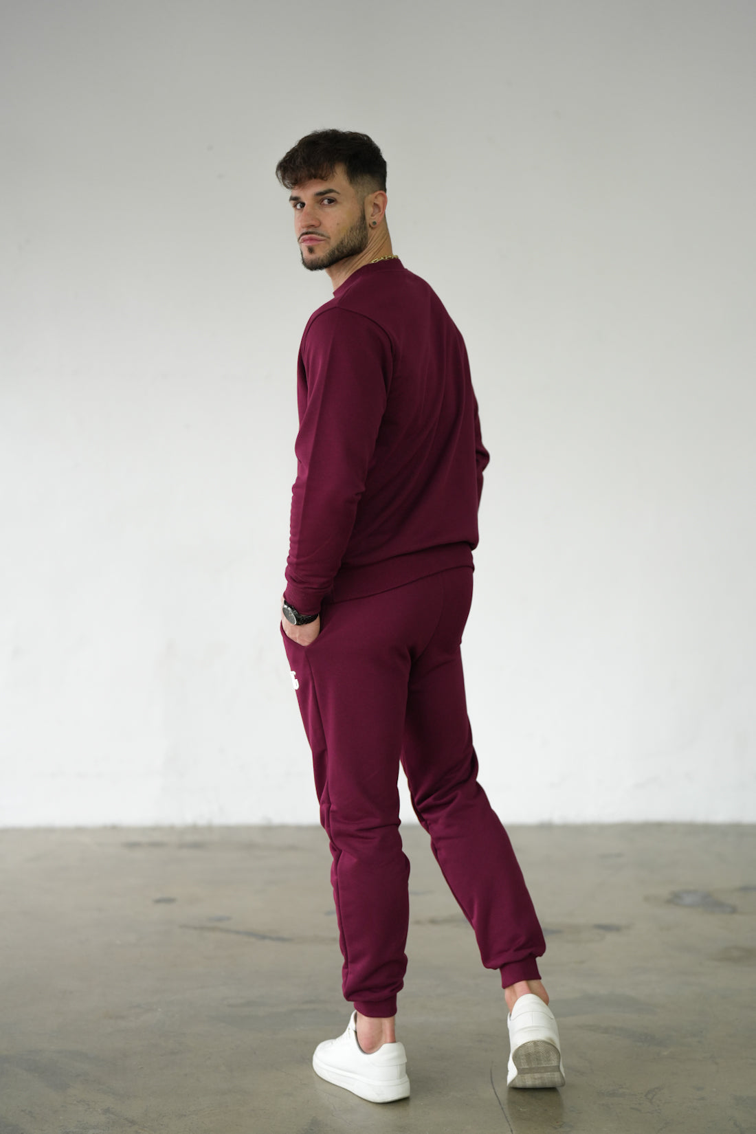 BRANDENBURG COUTURE MEN'S TRACKSUIT BG BASIC | BURGUNDY