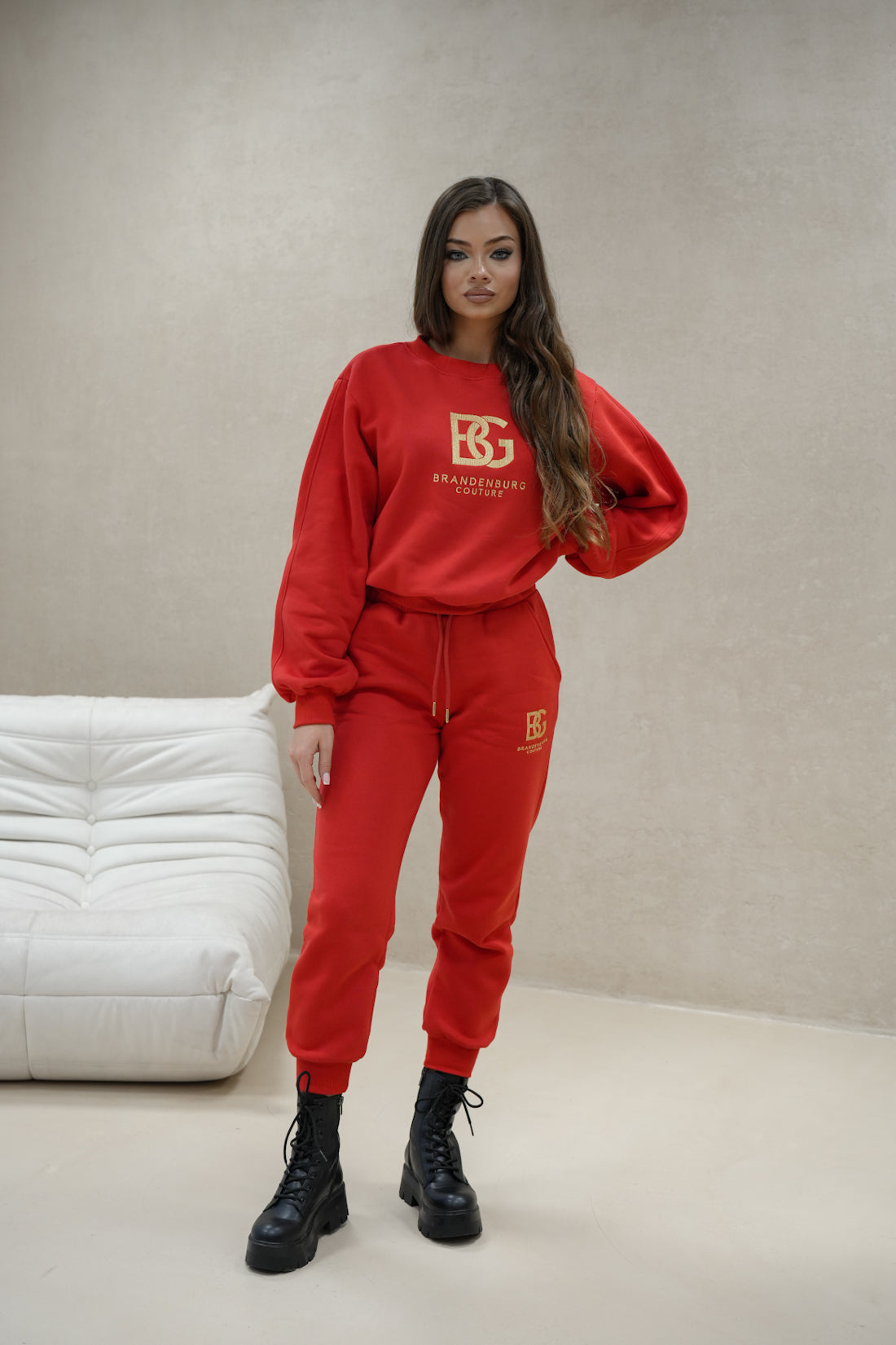BRANDENBURG COUTURE DÁMSKA TEPLÁKOVÁ SÚPRAVA BG CINAMOON | ČERVENÁ