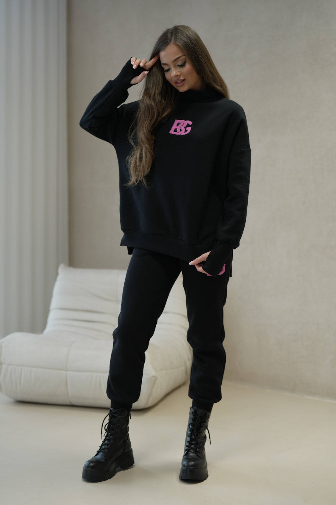 BRANDENBURG COUTURE DÁMSKA MIKINA BG COCO | ČIERNA