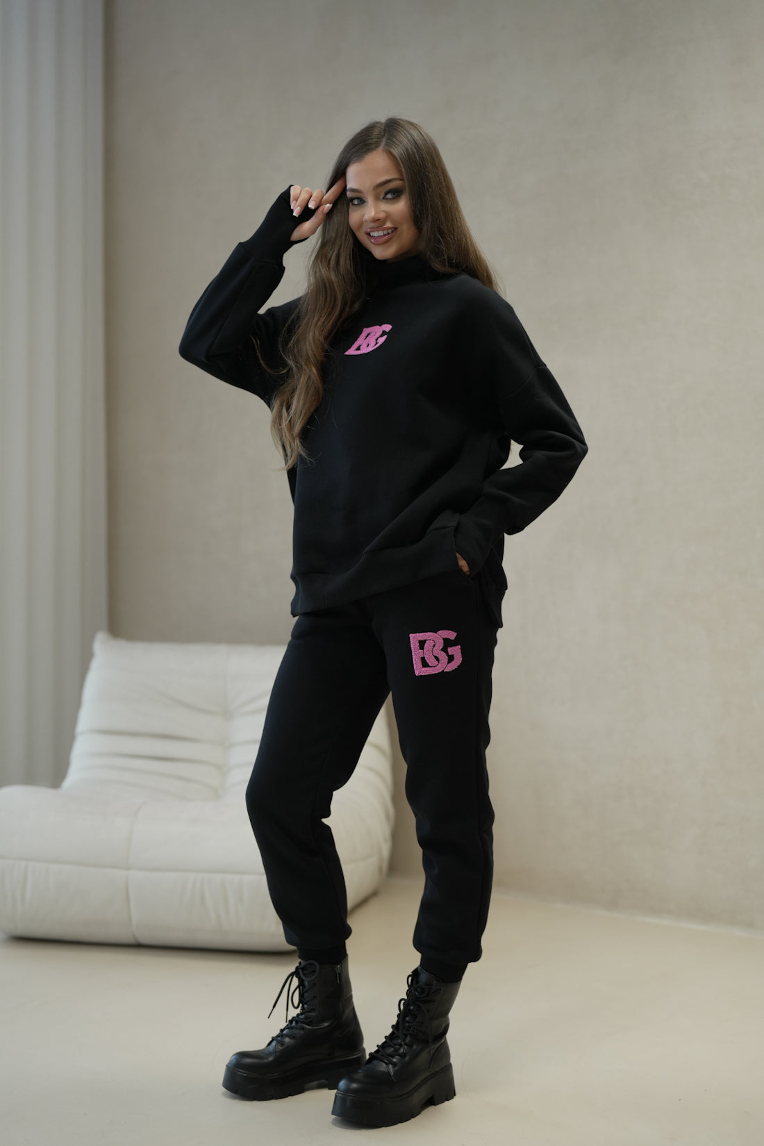 BRANDENBURG COUTURE DÁMSKA MIKINA BG COCO | ČIERNA
