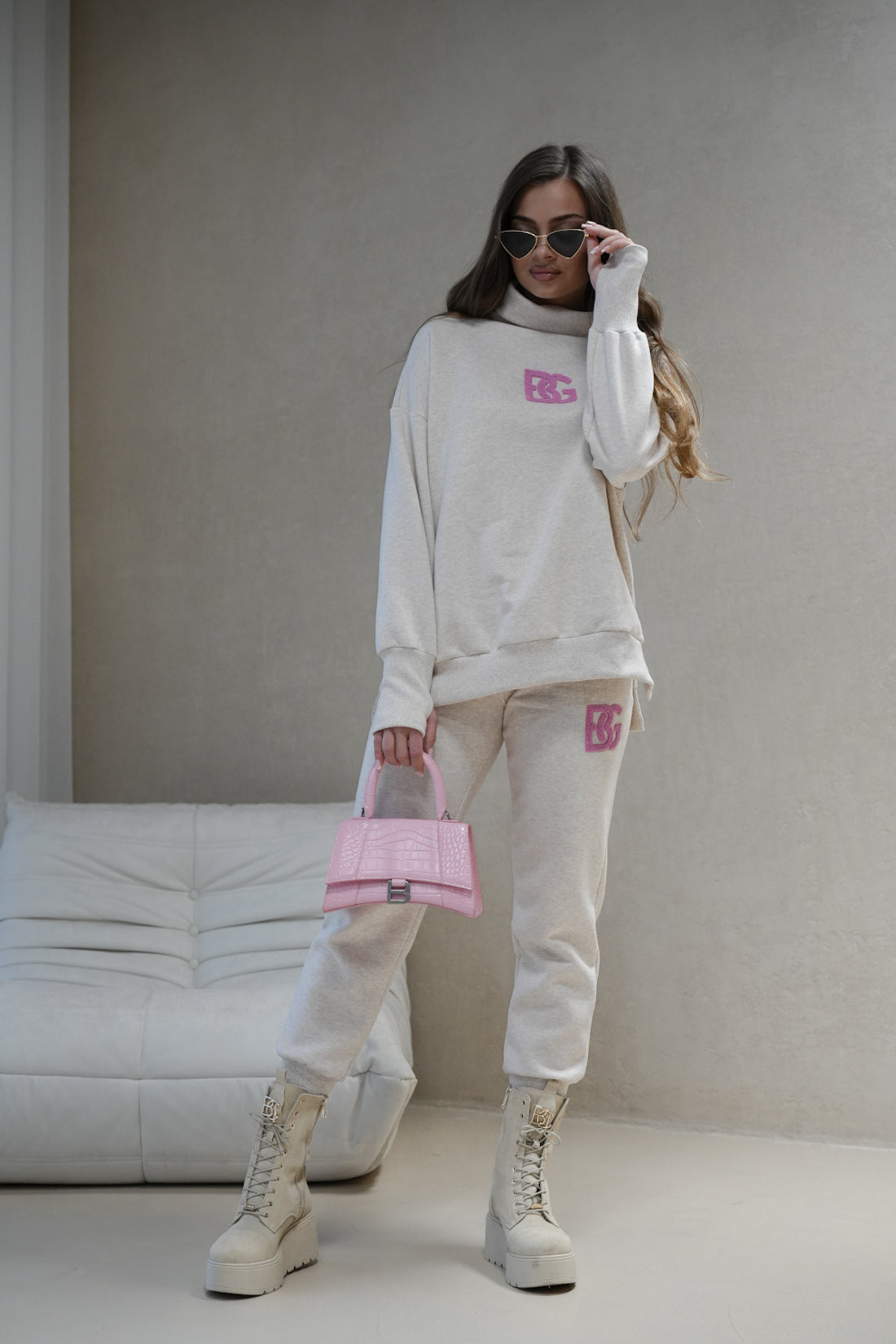 BRANDENBURG COUTURE DÁMSKA MIKINA BG COCO | BÉŽOVÁ