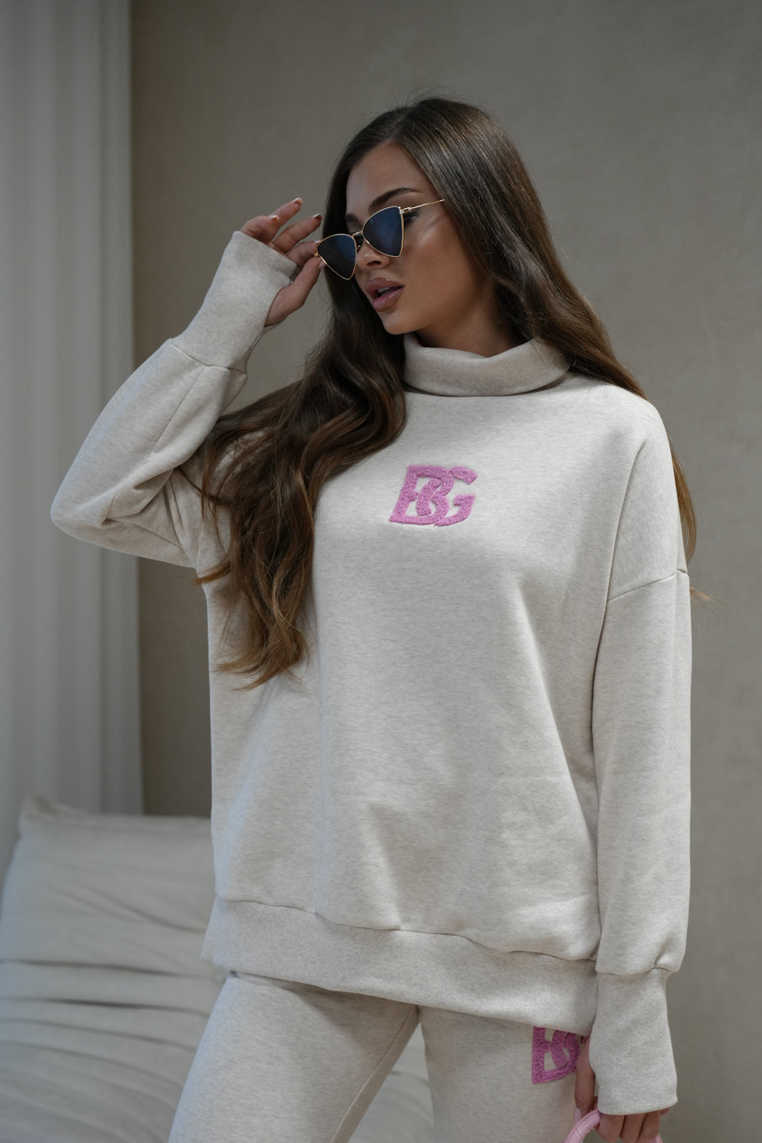 BRANDENBURG COUTURE DÁMSKA MIKINA BG COCO | BÉŽOVÁ