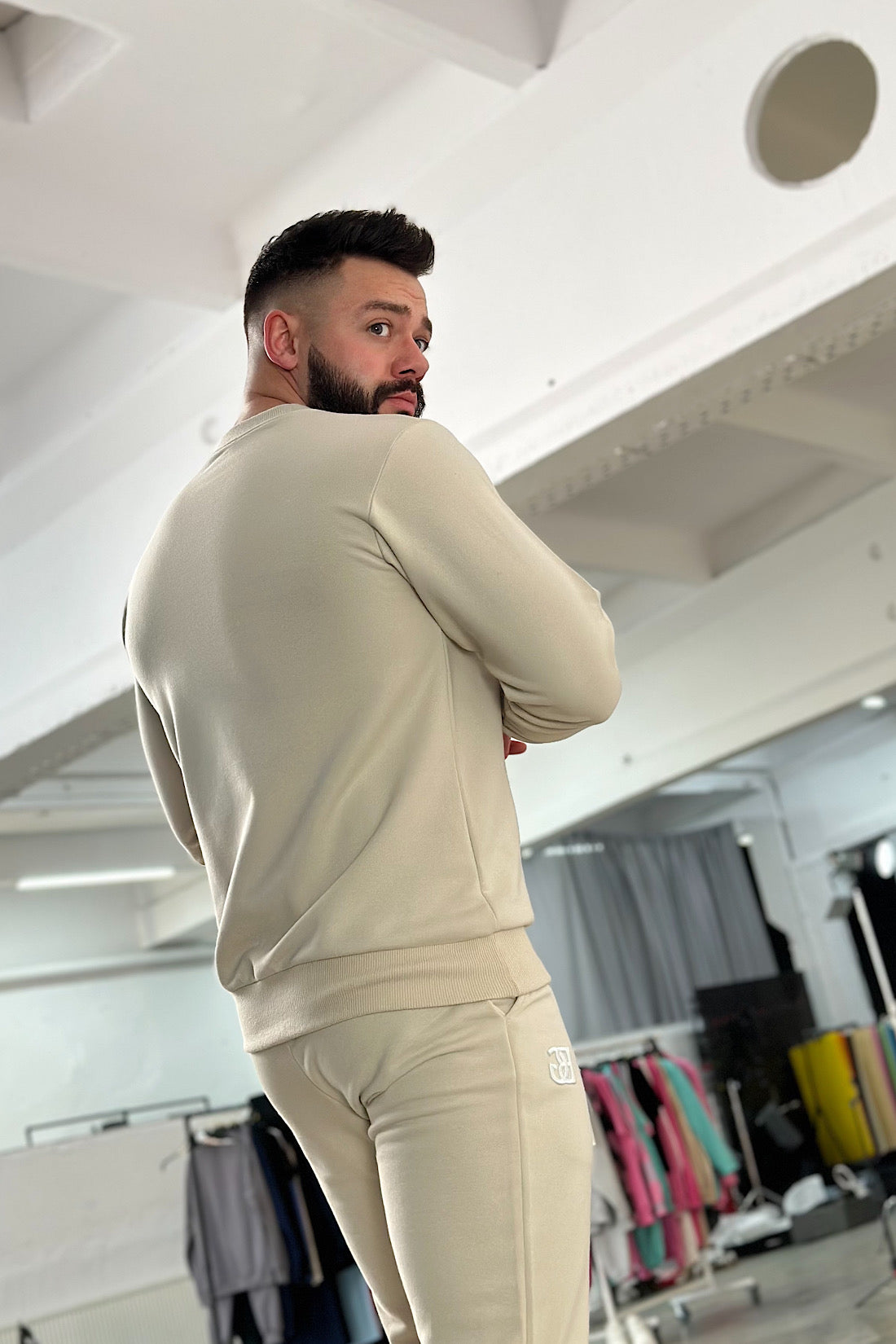 Pánska tepláková súprava BG COUTURE - Basic - Béžová