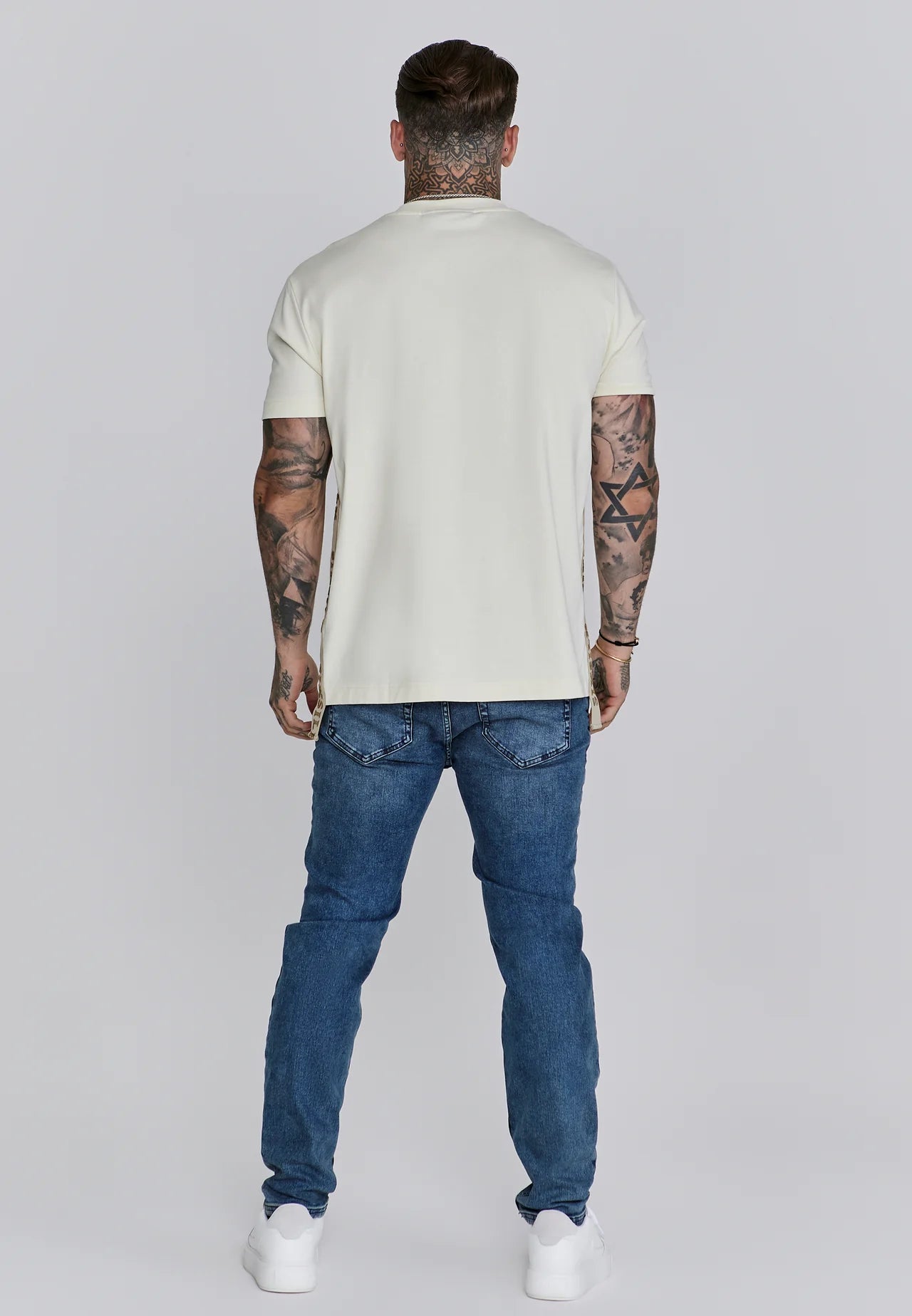 SikSilk Ecru Oversized Tričko