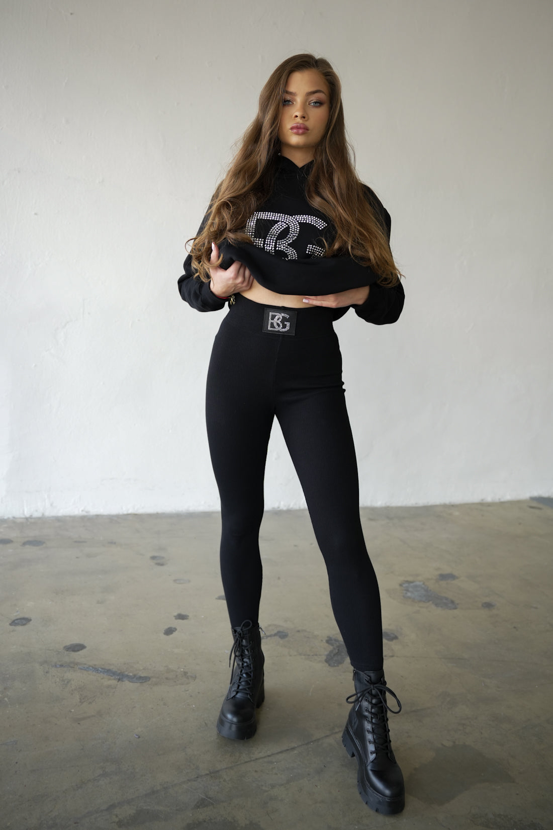 BRANDENBURG COUTURE DÁMSKA TEPLÁKOVÁ SÚPRAVA BG DIAMOND | ČIERNA