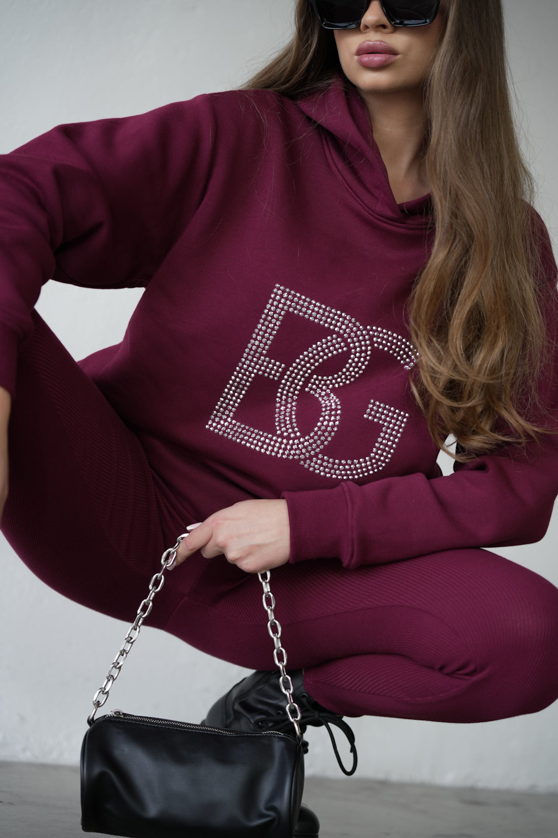 BRANDENBURG COUTURE DÁMSKA TEPLÁKOVÁ SÚPRAVA BG DIAMOND | BORDOVÁ