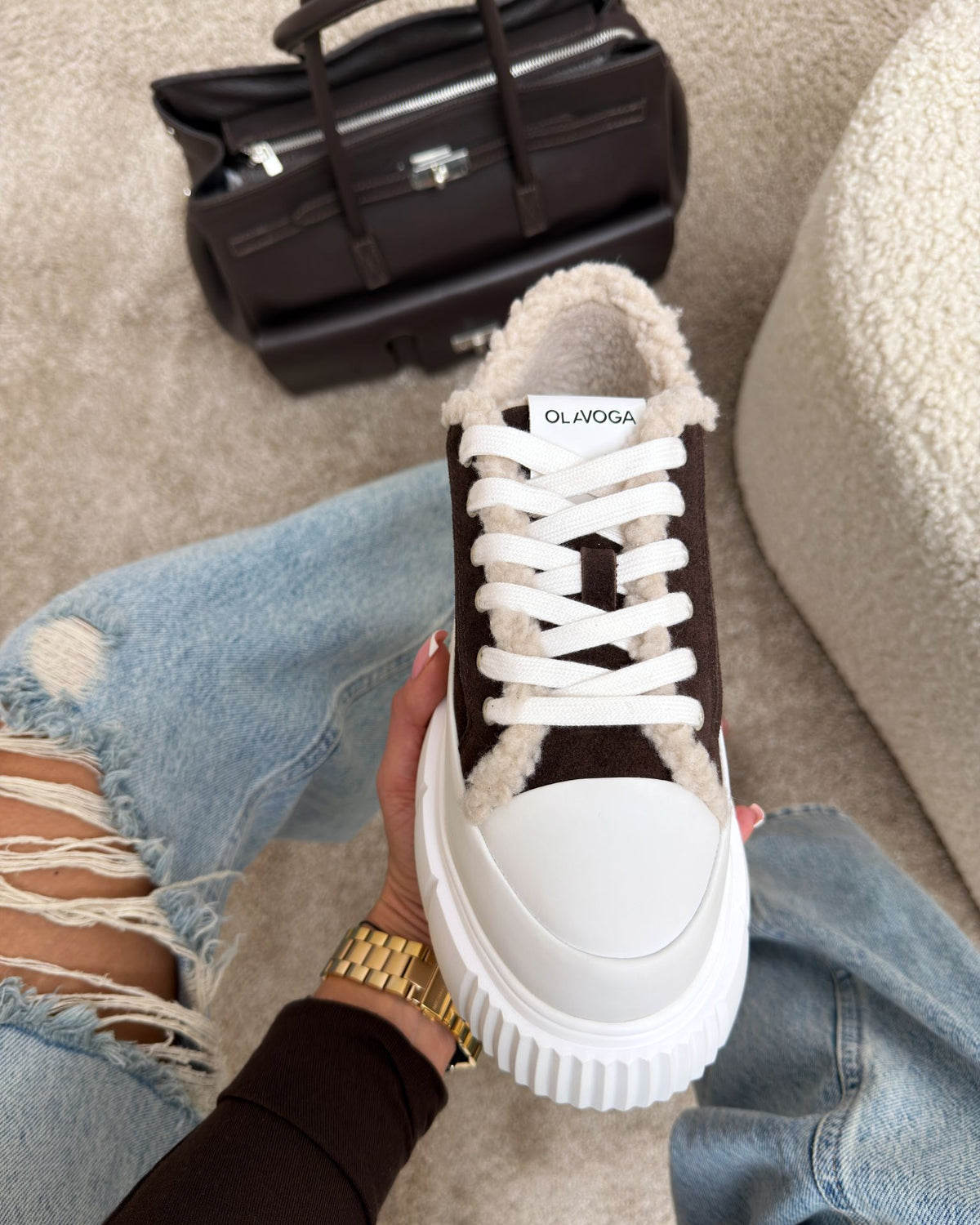 OLAVOGA LULL Sneakers s Kožušinou