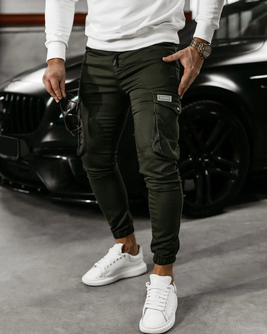 PÁNSKE CARGO NOHAVICE OD OLAVOGA - VELOCITY - KHAKI FARBA