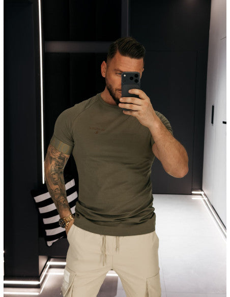 Olavoga Pánske Tričko SKYJUE - khaki