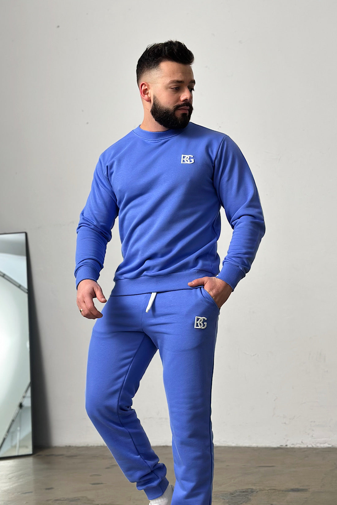 Pánska tepláková súprava BG COUTURE - Basic - Modrá