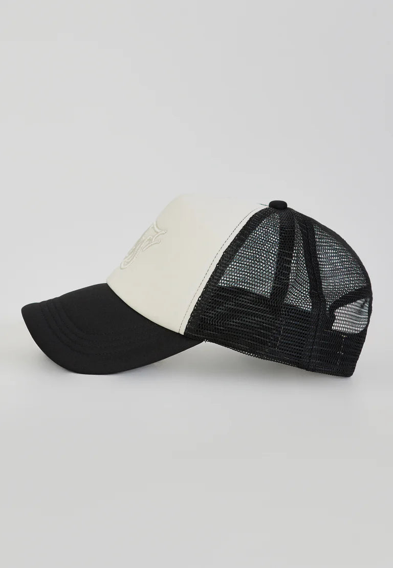 SIKSILK Bielo-Čierna Šiltovka