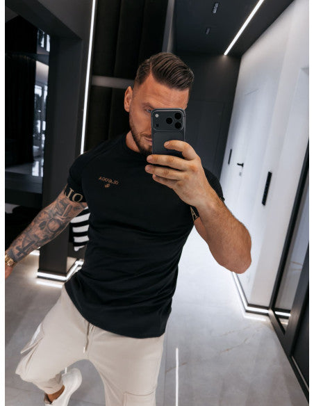 Olavoga Pánske Tričko SKYJUE - čierna