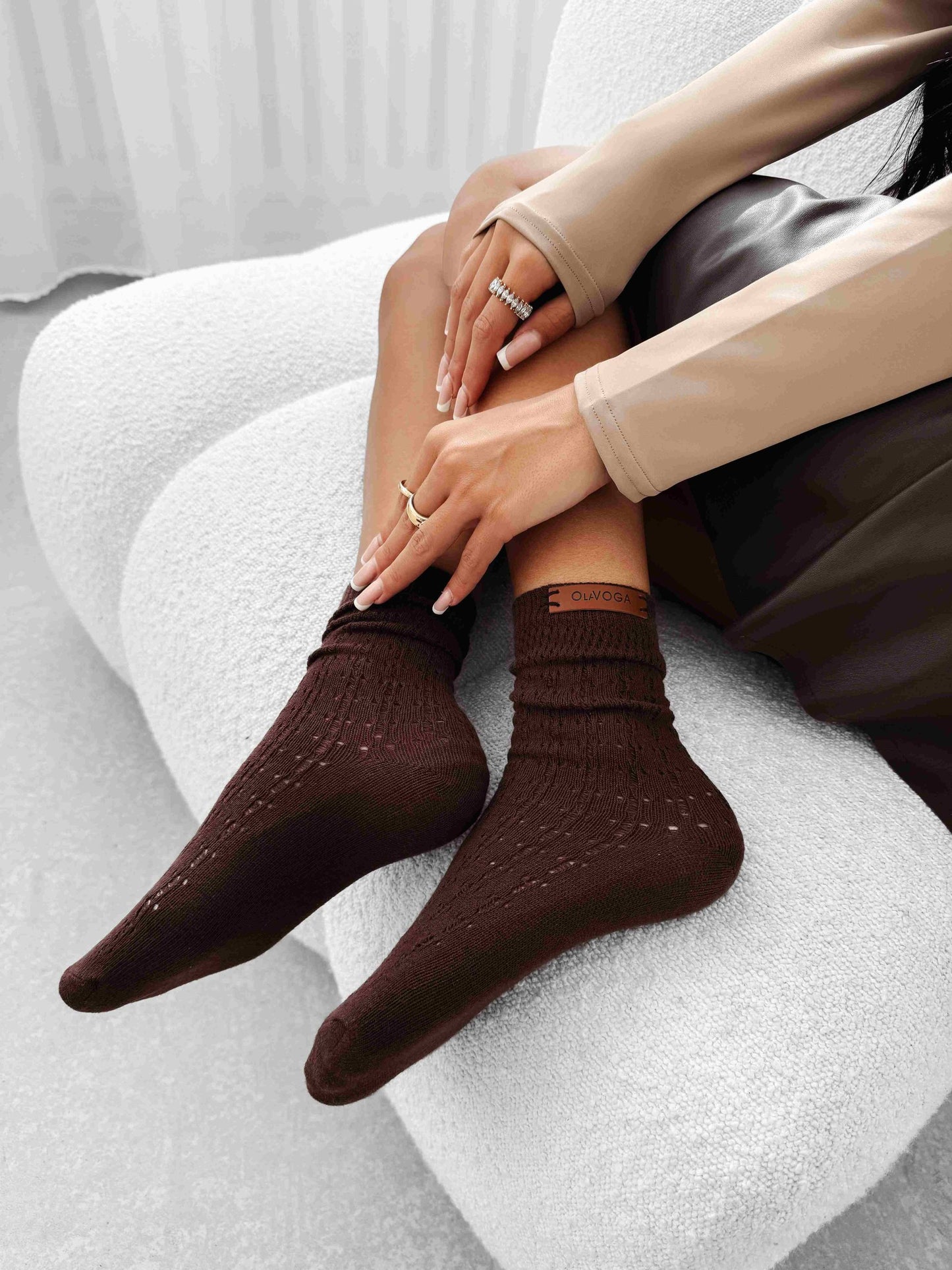 Olavoga Ponožky TOLEDO - Hnedá