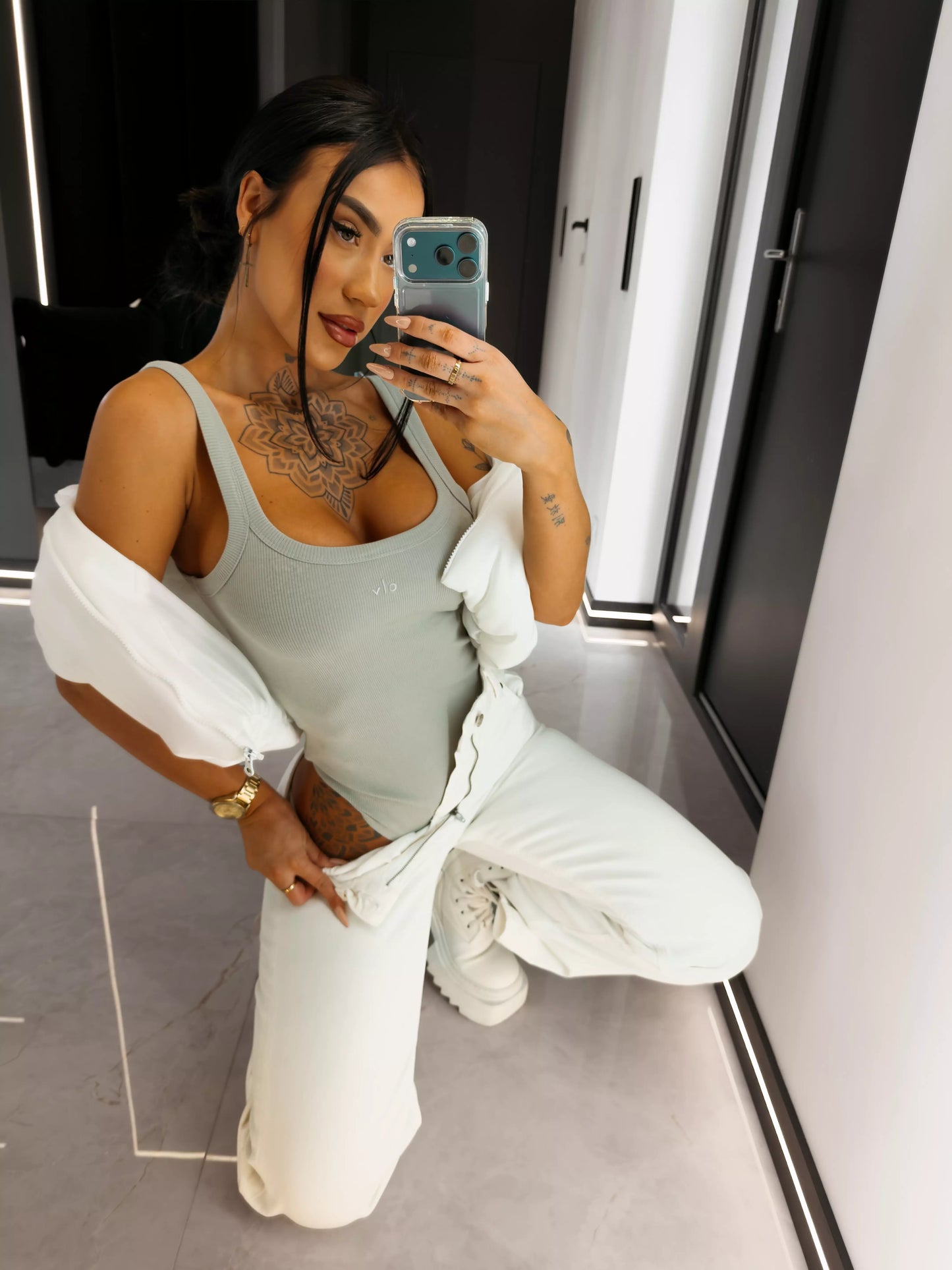 Olavoga Dámske Body AKOPI - khaki