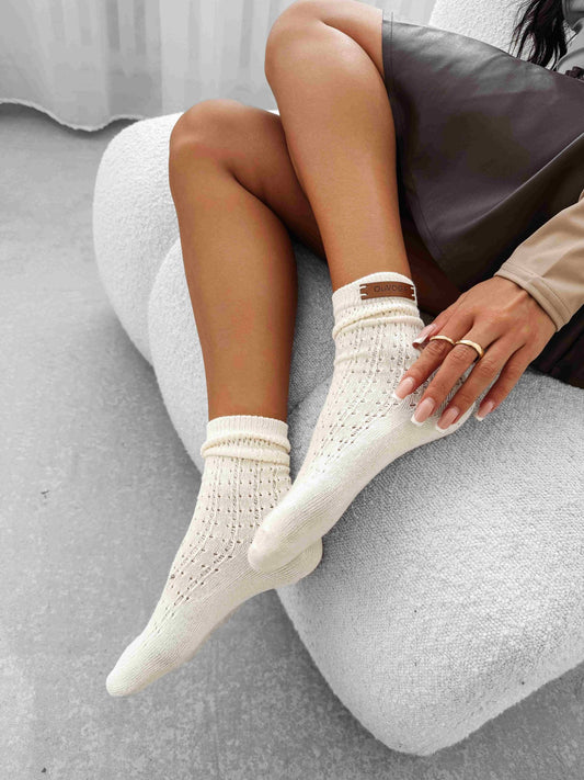 Olavoga Ponožky TOLEDO - Ecru Krémová Biela