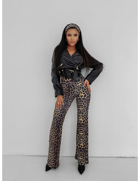 Olavoga Dámske Nohavice CHIC ROAR - Leopard