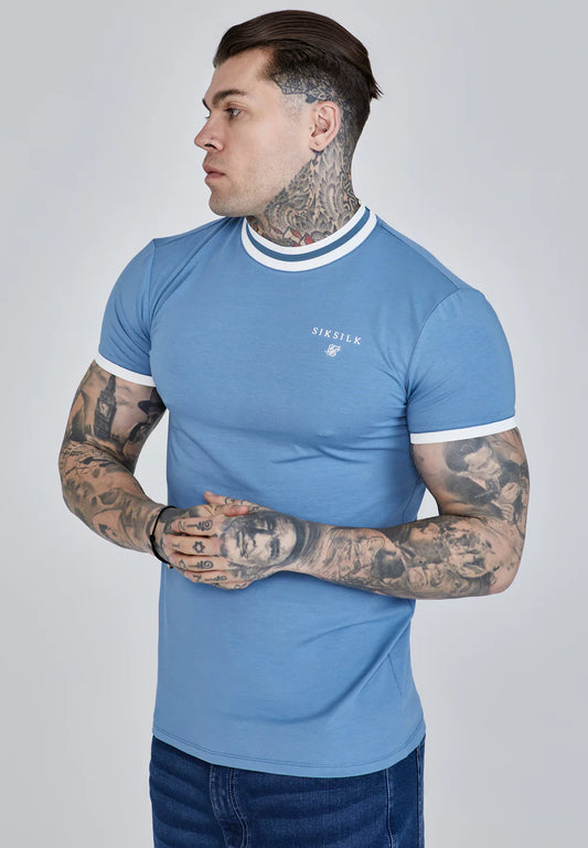 SikSilk: Modré tričko Ringer