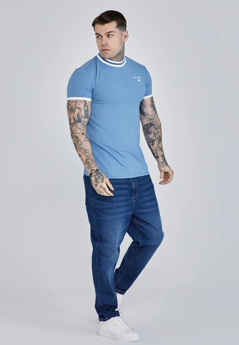 SikSilk: Modré tričko Ringer