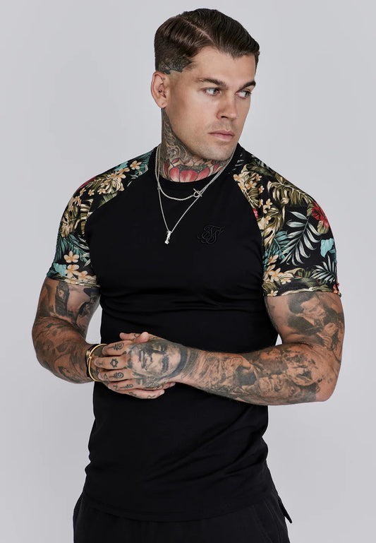 Siksilk Raglánové Tričko - Čierna