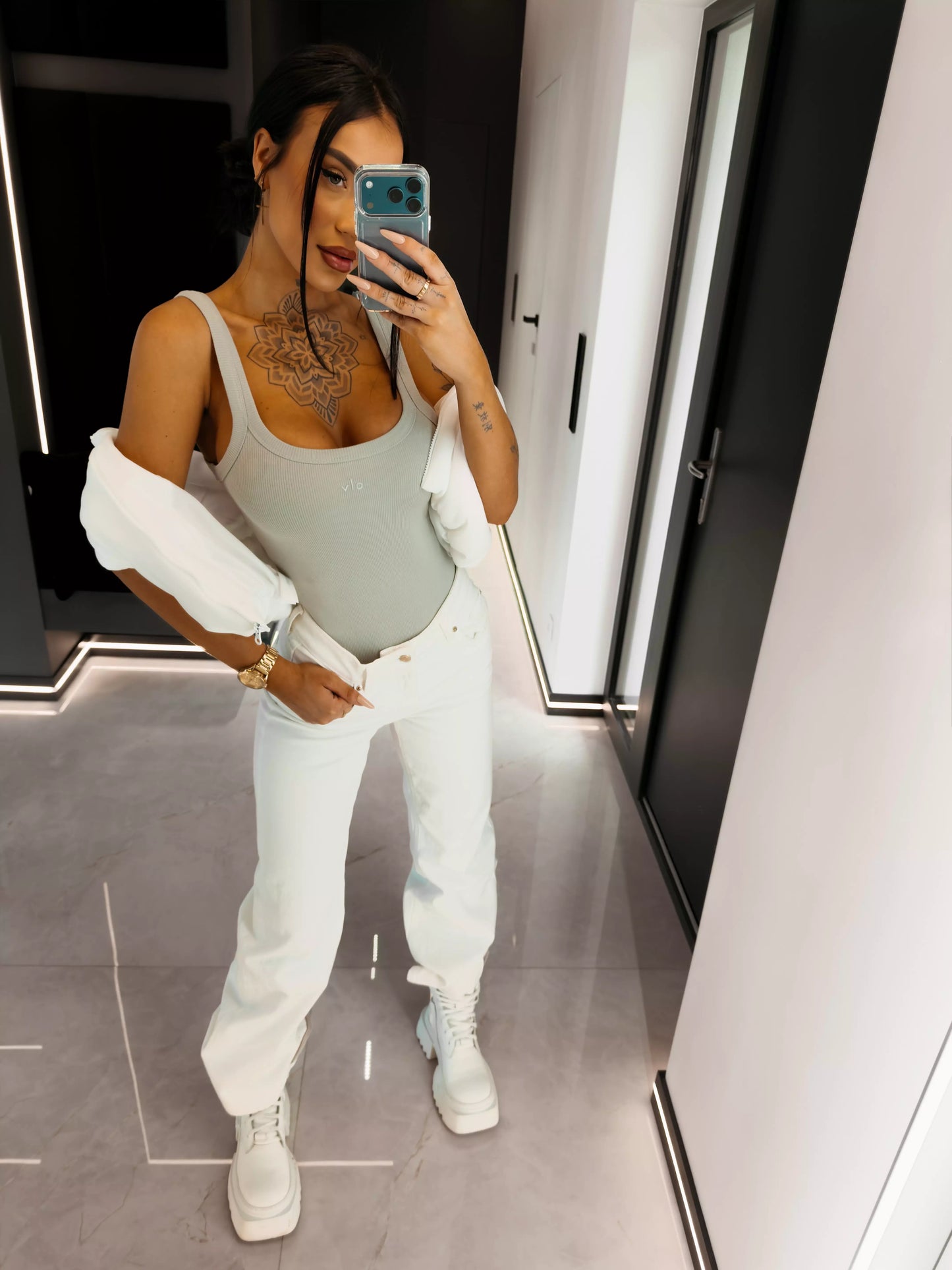 Olavoga Dámske Body AKOPI - khaki