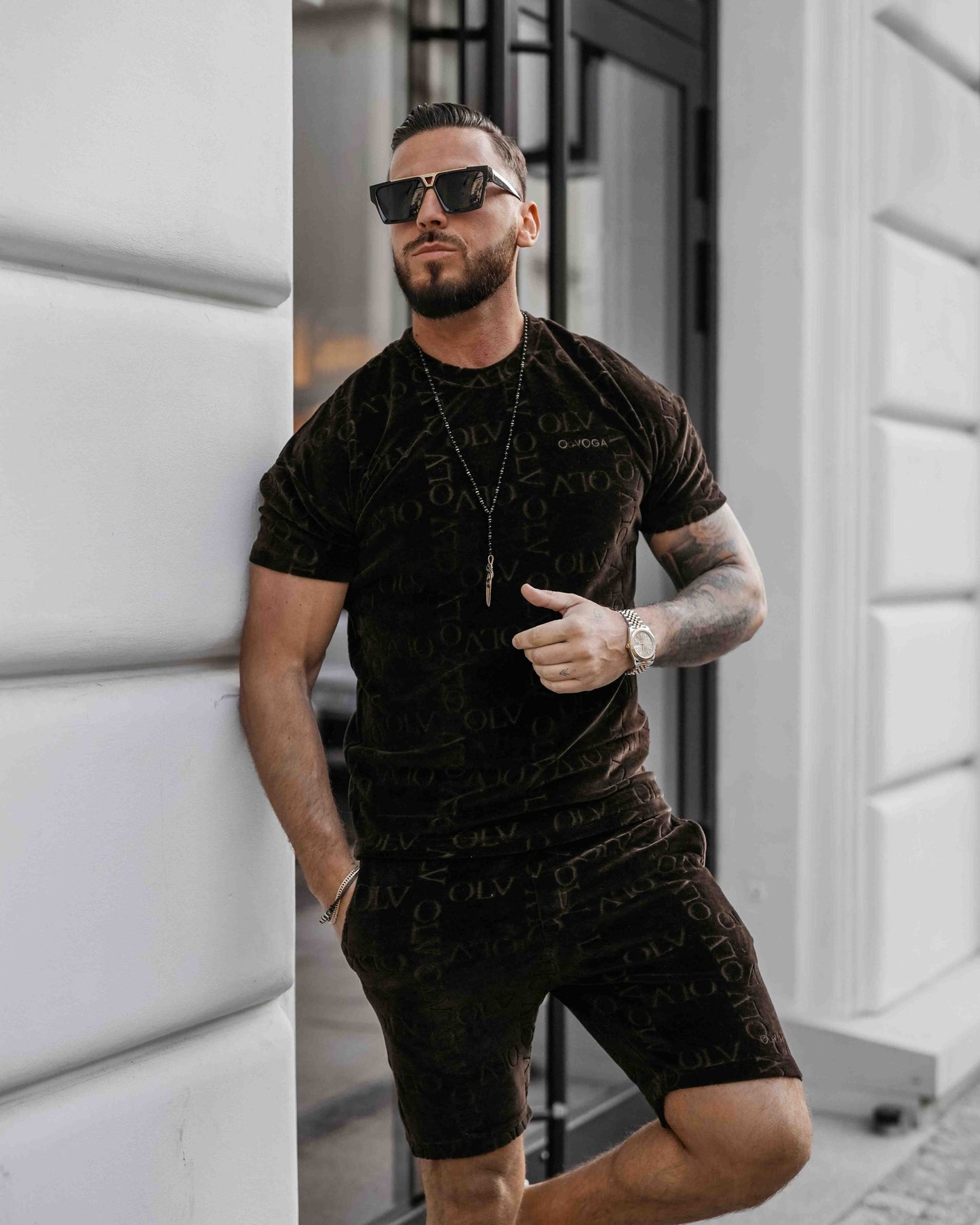 Olavoga Pánska Súprava ETENI - Tmavo-Hnedá