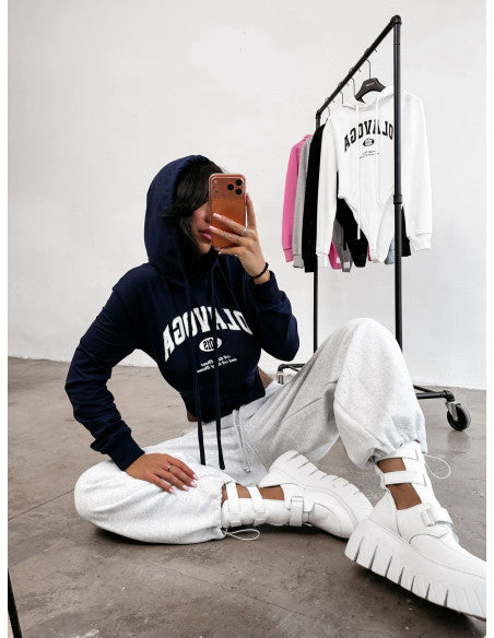 OLAVOGA SELIA body s kapucňou - tmavo-modrá