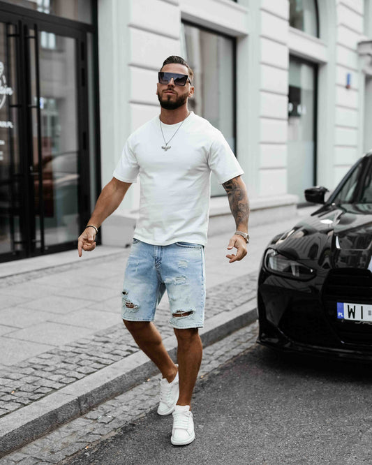 Olavoga Pánske Tričko Shadow Luxe - Ecru