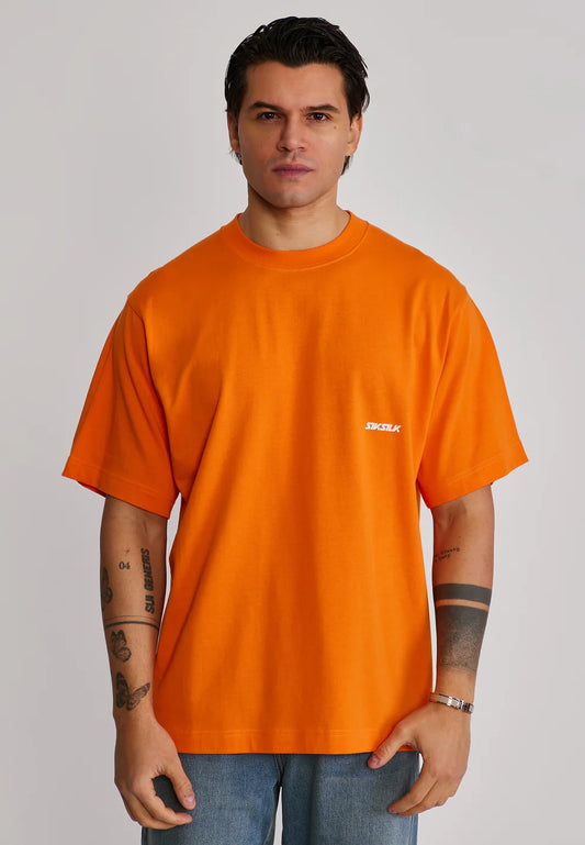 SIKSILK Oranžové Grafické Tričko