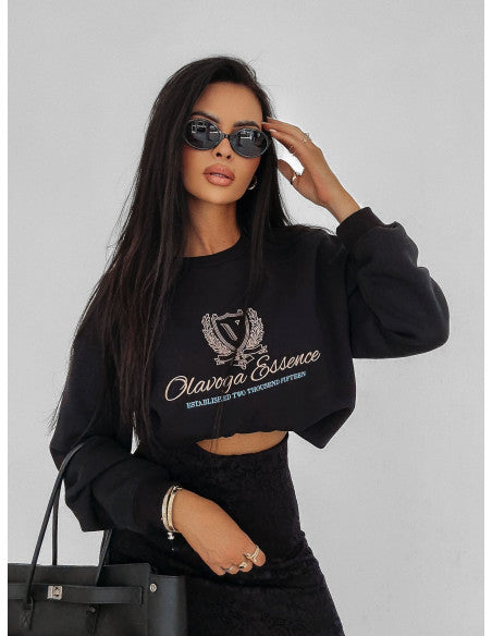 OLAVOGA Dámska Mikina FALL ESSENCE - Čierna