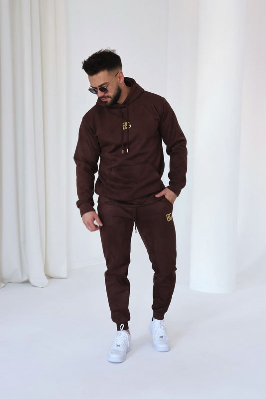 BG COUTURE Pánska Velúrová Súprava OXY - Hnedá