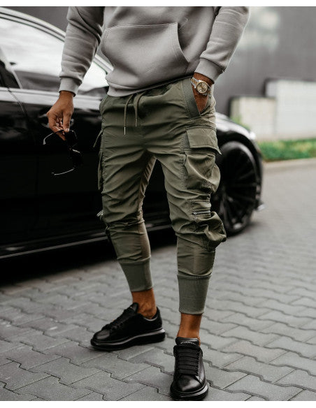 PÁNSKE NOHAVICE OLAVOGA - FLYNN - KHAKI