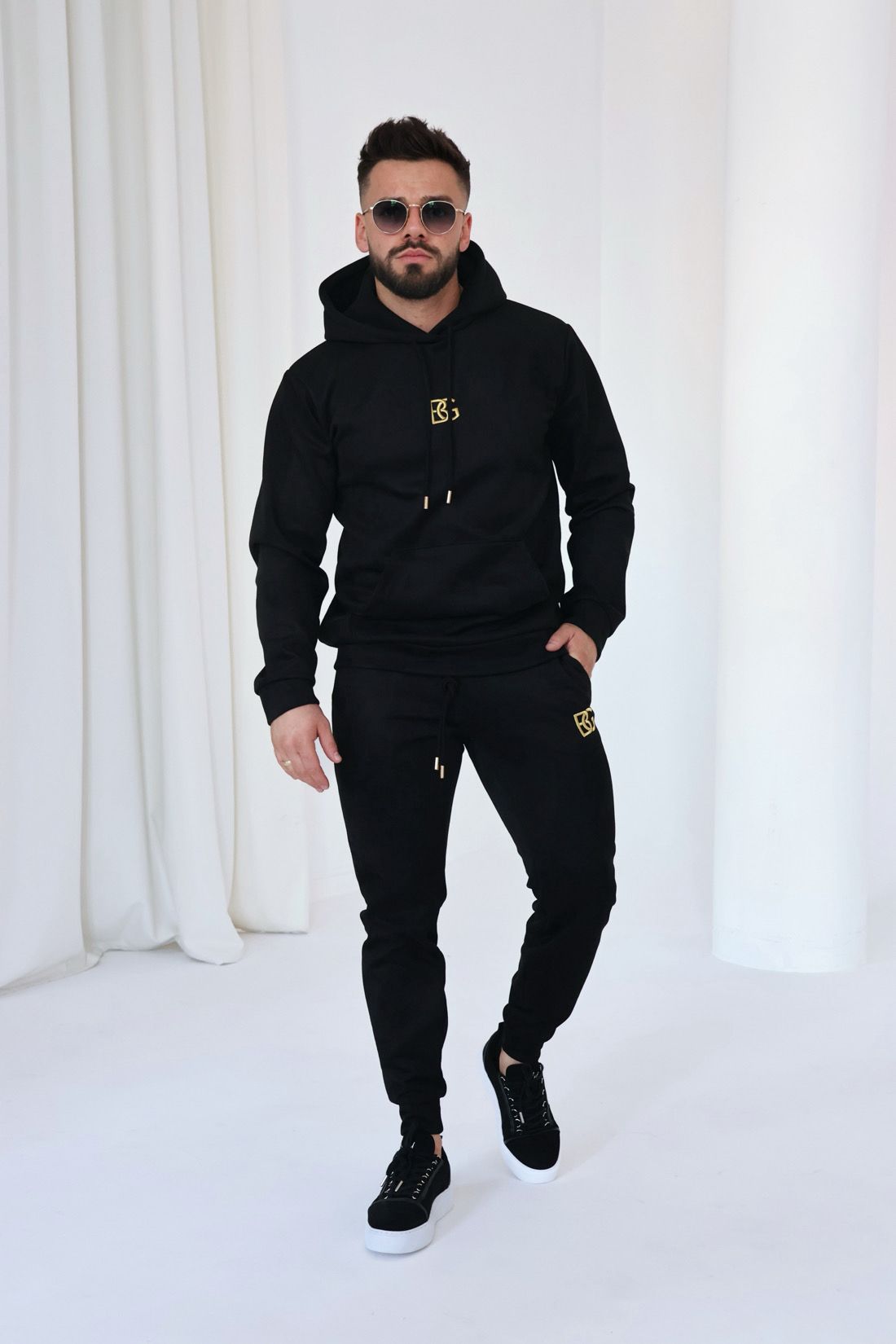 BG COUTURE Pánska Velúrová Súprava OXY - Čierna
