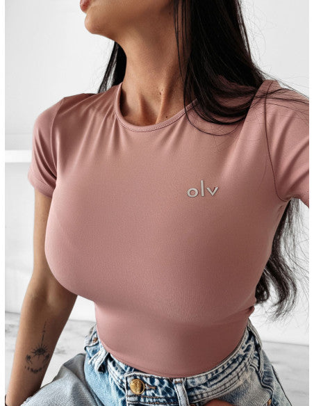 Olavoga - Dánske Tričko BASIC MUSE - Rose Gold