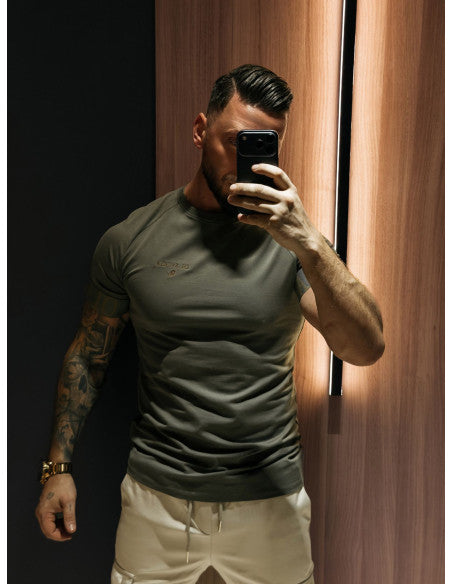 Olavoga Pánske Tričko SKYJUE - khaki