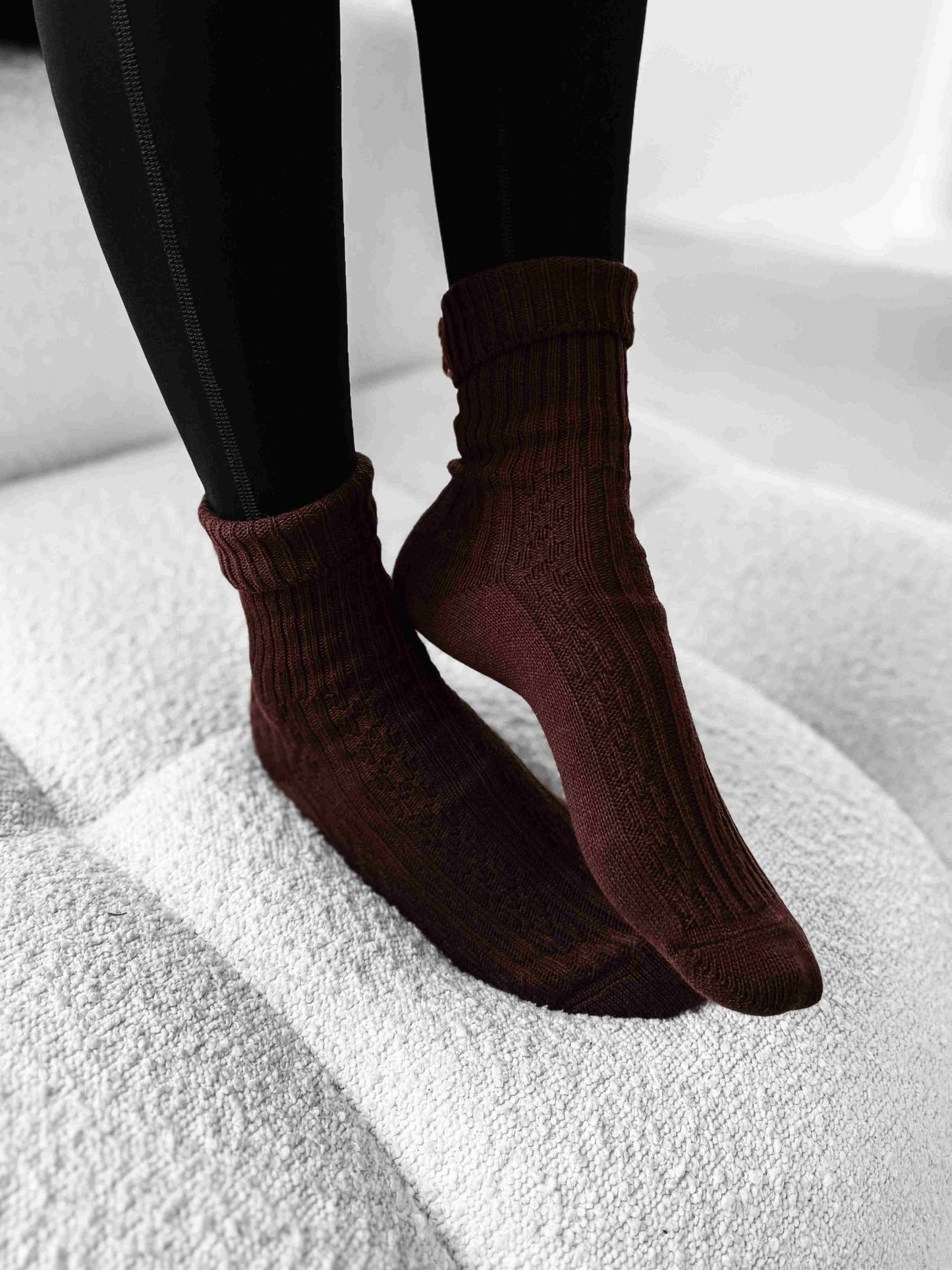 Olavoga Ponožky FERRO - Hnedá