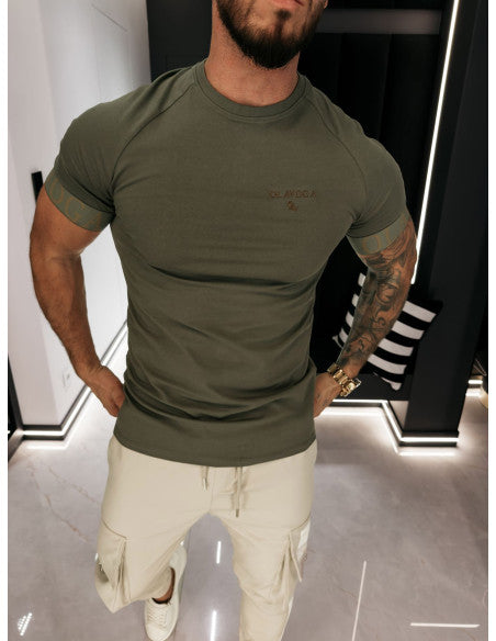 Olavoga Pánske Tričko SKYJUE - khaki