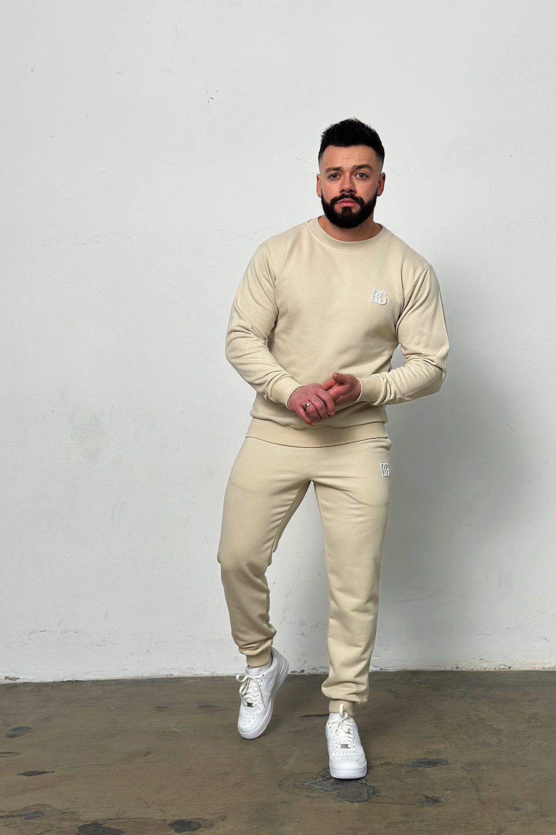 Pánska tepláková súprava BG COUTURE - Basic - Béžová