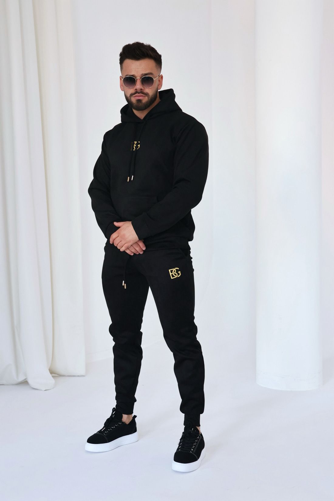 BG COUTURE Pánska Velúrová Súprava OXY - Čierna