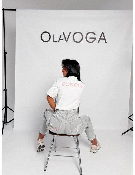 Olavoga Tričko BLUSH - biela