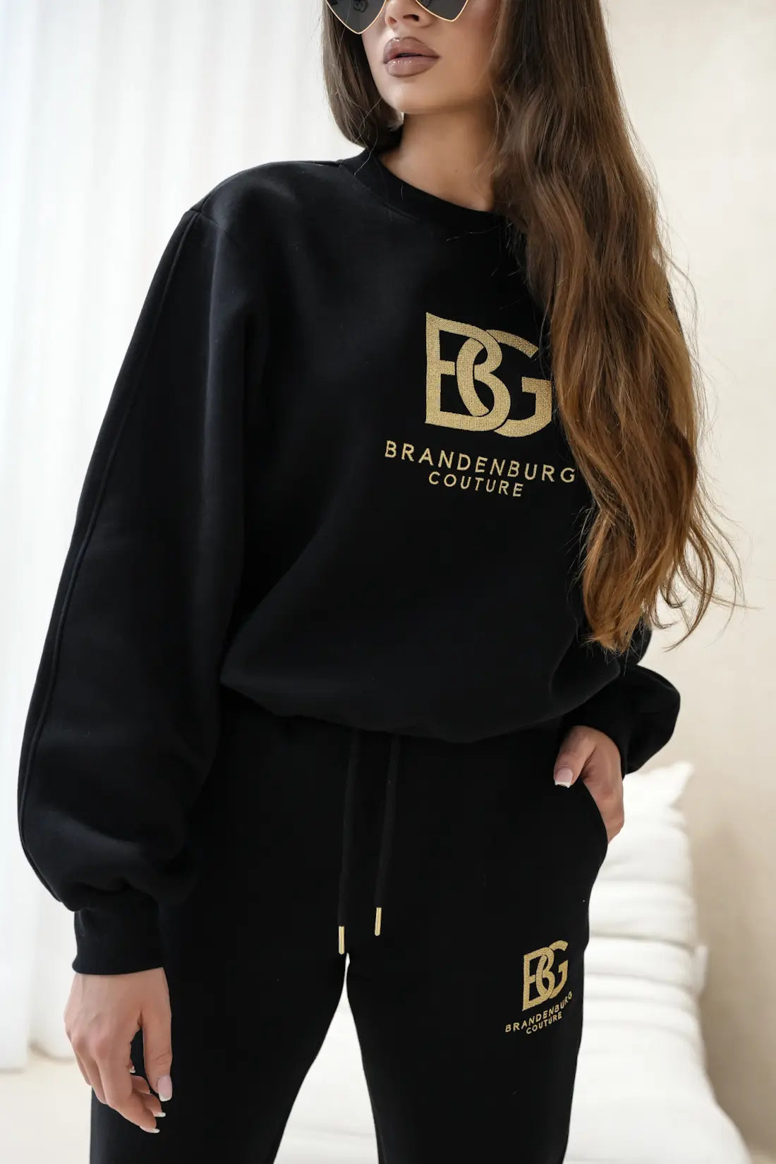 BRANDENBURG COUTURE DÁMSKA TEPLÁKOVÁ SÚPRAVA BG CINAMOON | ČIERNA