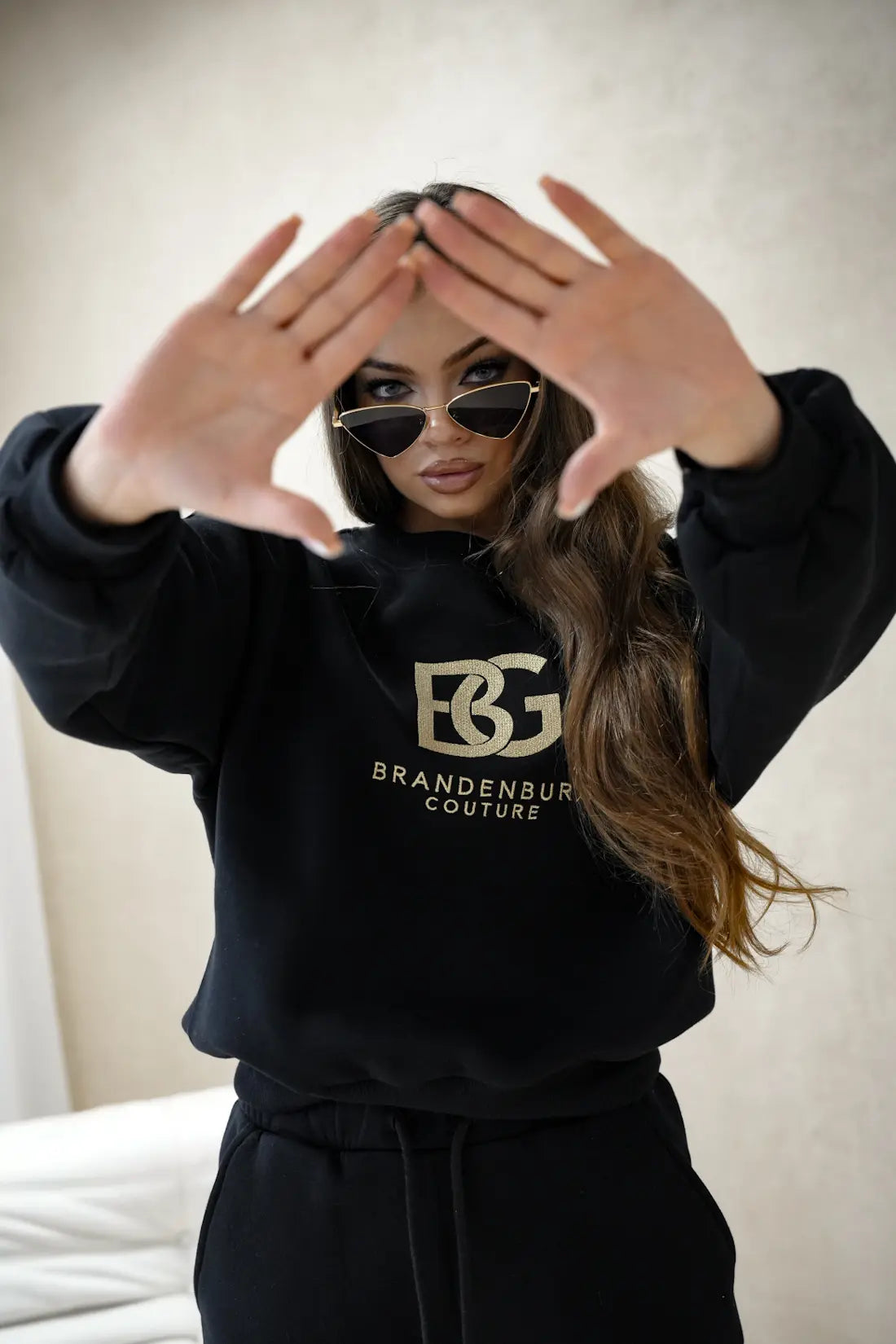 BRANDENBURG COUTURE DÁMSKA TEPLÁKOVÁ SÚPRAVA BG CINAMOON | ČIERNA