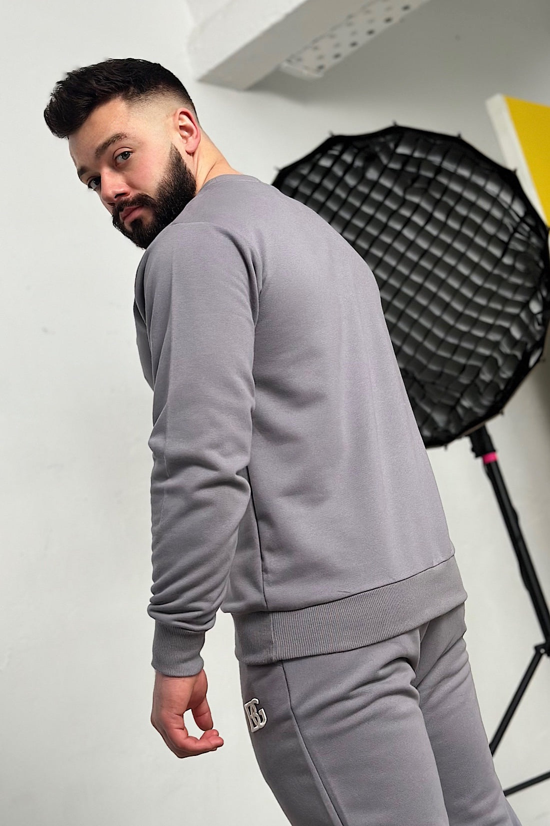 Pánska tepláková súprava BG COUTURE - Basic - Šedá