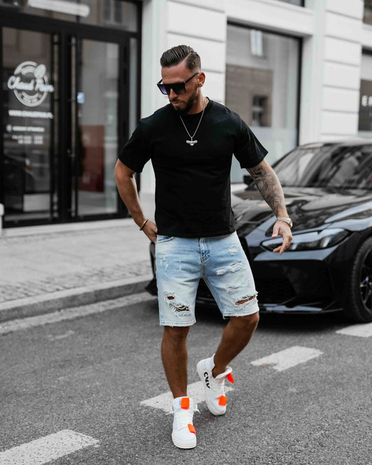 Olavoga Pánske Tričko Shadow Luxe - Čierna
