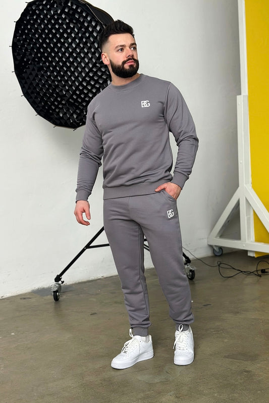 Pánska tepláková súprava BG COUTURE - Basic - Šedá